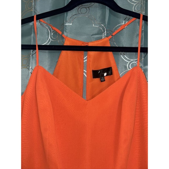 Fable Xs Dress. Fit And Flare. Side Back Cut Outs. Slit Back. Adjust Straps. - Picture 5 of 10